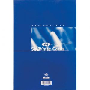 Camel White Cardboard Sheets A4 180gsm Pack of 50