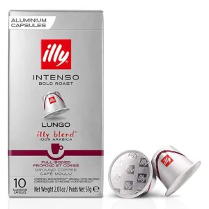 Illy 10 Compatible Capsules for Nespresso Lungo - Bold Roast - Intenso