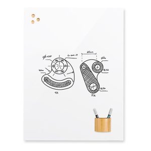 Rocada Frameless Magnetic Glass Whiteboard 120 x 90 cm