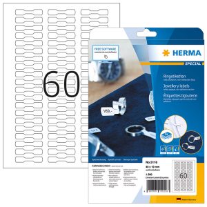 Herma Jewellery Labels with Strong Adhesion A4, 49 x 10 mm Pack of 25