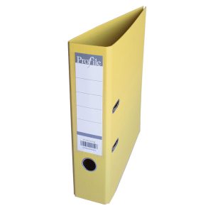 Profile Economy Plastic Lever Arch Files Foolscap 75mm Yellow