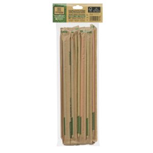 Tessera Flexible Paper Straws FSC® in 5 Colors Ø 0.6 x 21 cm Wrapped 1/1 Pack of 25