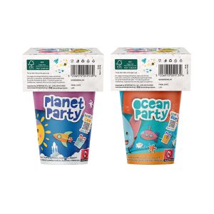 Tessera4Kids Paper Cups 8oz FSC® Drop-Ray 18cm Pack of 8