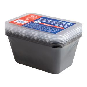 Tani PP Food Containers M/W Rectangular with Lid 1000ml Pack of 5
