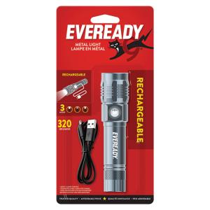 Eveready Metal Rechargeable Light 320 Lumens